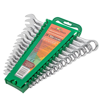 Набор комбинированных ключей 16 пр., 6-19, 22, 24 мм Forsland Forsland-5161MP