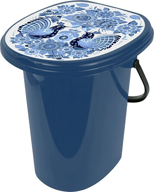 Ведро-туалет Smart Solution 20л Гжель темно-синий Пластик Репаблик ING4002ГЖЛ