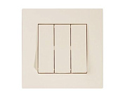 Выключатель 3- клав., скрытый, пруж. зажим, кремовый, RITA, 10 A, 250 V, IP 20, Mutlusan 22204090102