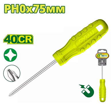 Oтвертка крестовая PH0x75 мм DYLLU DTSD4903