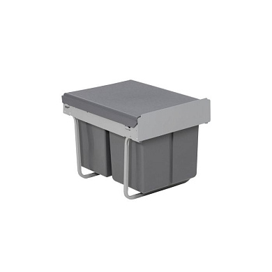 Мусорные контейнеры выдвижные 400 (2*15LT), серый AKS 90609