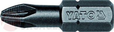 Бита крестовая PZ2x25 мм, 1/4'', 50 шт. AISI S2 Yato YT-7811