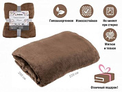 Покрывало флисовое 200x220 см., коричневое, серия Dream, PERFECTO LINEA 60-200223