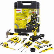 Аккумуляторный шуруповерт с набором инструментов 57 пр, 12V, 1.3Ah WMC TOOLS WMC-1057