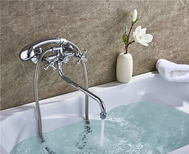 Смеситель для ванны, латунь, хром Ledeme L2308