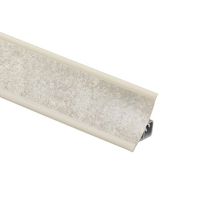 Плинтус ПВХ к столешнику LР хром белый (199) (1шт=3м.п.) EL-MECH-PLAST 93663