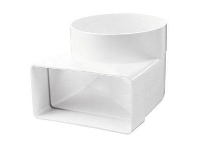 Угольник воздуховода 721 плоск/кругл. каналов 60х120/100мм ZERNBERG 10191741