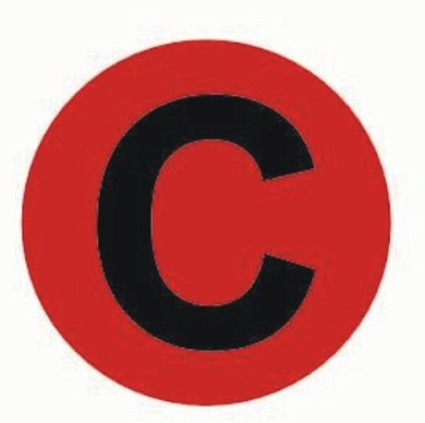 Наклейка "C" d=20мм EKF PROxima an-2-9-2