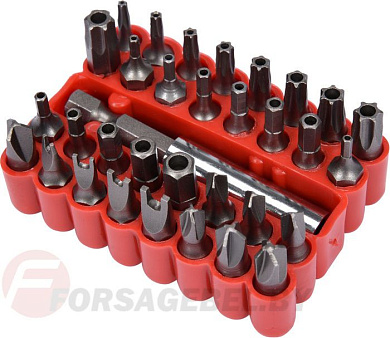 Набор бит TorxTR;Torq-Set;Spanner;Tri-Wing;HEX TR 1/4'' CrV 33 пр. Vorel 66330