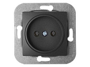 Розетка 1-ая (скрытая, б/з) графит, Уют, Bylectrica РС16-534гр