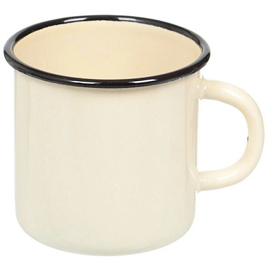 Кружка эмалированная с носиком б/кр 0.4 л, слоновая без декора Керченский металлургический завод 40104-032СлБД