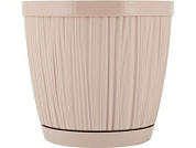 Горшок для цветов с прикорневым поливом, 1,8 л., Barcelona, молочный шоколад, INGREEN IG623010047