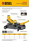 Домкрат гидравлический подкатной с фиксатором, 2 т, 130-330 мм, в кейсе Denzel 51154