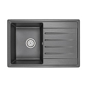 Мойка кварцевая, прямоугольная, ST-7602, 760*500мм, черный, Granula 106479