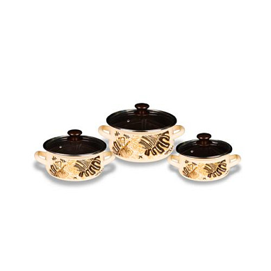 Набор кастрюь Техас-1-ЭКСТРА, 1.5, 2, 3 л, соновая Керченский металлургический завод 61904-ТЕХАС