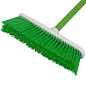 Щетка пластмассовая для подметания пола, 27 см, c черенком, 120 см, салатовая щетина, Home Palisad 935455