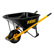 Тачка строительная, усиленная, объем 140 л, 230 кг, колесо 15х6.00-6 Denzel 68999