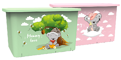 Контейнер для игрушек Mommy love (нежно-розовый) BEROSSI АС 49163000