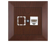 Розетка компьютерная 1xRJ45, Cat5e, скрытая, орех, DARIA, , RJ 45, 8-pin, соединения типа 568A или 568B, Mutlusan 21201360157