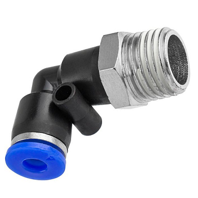 Фитинг угловой для пластиковых трубок 4 мм-наружная резьба 1/4'' Forsage F-SPL04-02