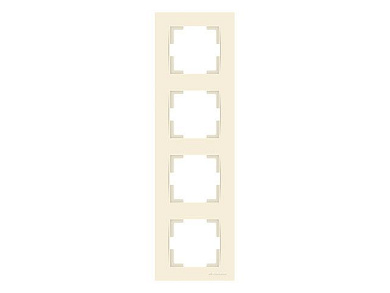 Рамка 4-ая вертикальная кремовая, RITA, Mutlusan 22208002402