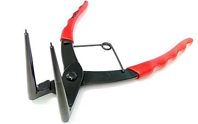 Съемник стопорных колец на сжим, гнутый на 90°, 180 мм Force 9U0102