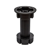 Опора кухонная пласт. h100 двусоставная, черный (1уп=200шт) RU 21898