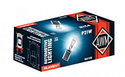 Лампа накаливания P21W 12V 21W (BA15S) (White) AWM 410300006