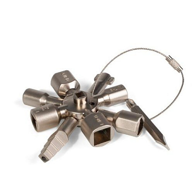 Ключ для электрошкафов с 10 профилями и битой «крест/шлиц» КЭШ-10 КВТ 78069