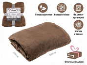 Покрывало флисовое 150x200 см., коричневое, серия Dream, PERFECTO LINEA 60-150203