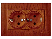 Розетка 2-ая, скрытая,с/з, орех, RITA, 16 A, 250 V, IP 20, Mutlusan 22202020257