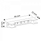 Клипса светодиодная Prismatic FT2D, 3диода, 12VDC/0,25W, металл, теплый белый, HLT 26713
