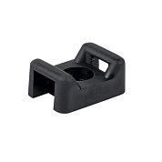 Площадка под хомуты (22x16) с монтажным отверстием М4 чёрная (100шт,) EKF PROxima pmo-22-16-b