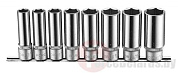 Набор глубоких торцевых головок 13-24 мм 8 пр. 1/2'' Force 4082