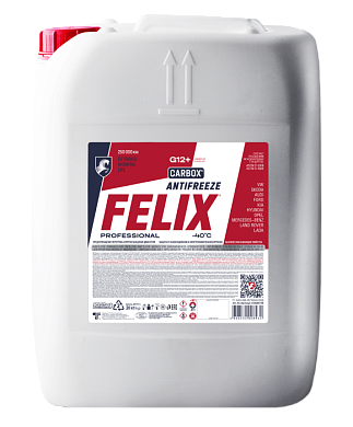 Антифриз CARBOX G12+ (красный), в п/э кан. кг FELIX 430206159
