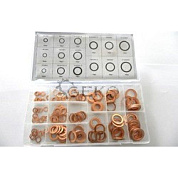 Набор медных прокладок, шайбы (150шт.) Geko G02807