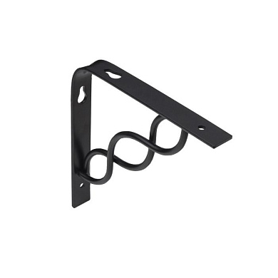 Полкодержатель мет. INFINITY 200*200*20*3, черный AKS 68525