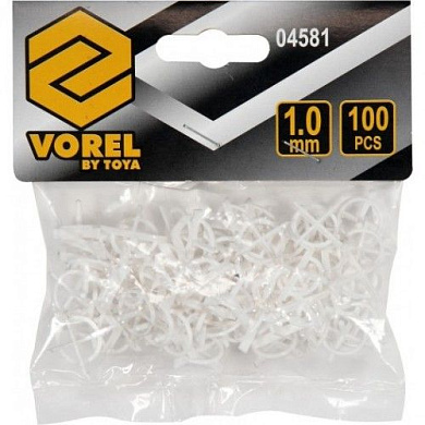 Крестики для плитки с ограничителем 1,0 мм 100 шт. Vorel 04581