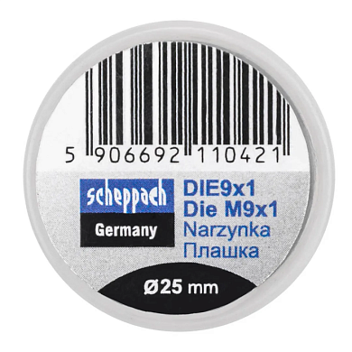 Плашка M9x1, Ø25 Scheppach Sch-DIE9x1