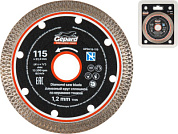 Алмазный круг 115х22 мм по керамике сплошн. тонкий рез 1.2 мм GEPARD GP0819-115