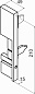 Фасадный крепеж внутреннего высокого ящика AKS белый с релингом на фасаде SLIMBOX 64613