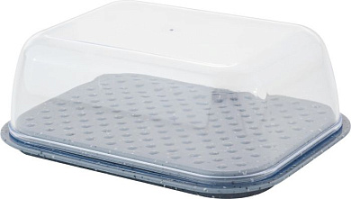 Масленка Plast Team Stone двухсторонняя 145×110×54 темный камень Пластик Репаблик SE145112026