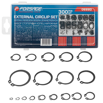 Набор стопорных колец наружных 300 шт Forsage F-06880