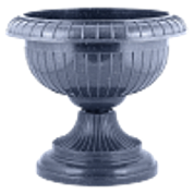 Вазон на ножке большой D 395 мм, тёмный камень Пластик Репаблик IG145110026