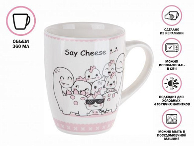 Кружка керамическая, 360 мл., ANIMAL FRIENDS-1, PERFECTO LINEA 30-063441