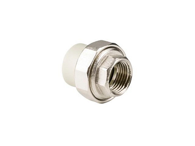 Американка ПП, внутренняя резьба 20х3/4", серая РосТурПласт 15516