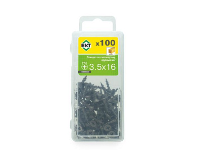 Саморез по ГК 3.5х16 крупный шаг, к дереву, фосфат., 100 шт ЕКТ B009454