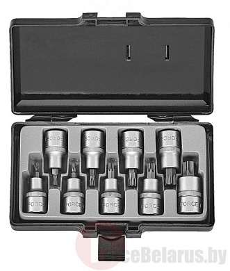 Набор головок-бит TorxТ-20-Т60 9 пр. 1/2'' Force 4102