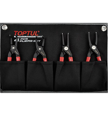 Набор съемников стопорных колец сжим/разжим, прямой/угловой 175 мм 4 пр Toptul GPAQ0402