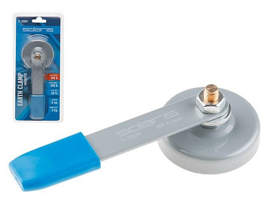 Клемма заземления 300А E-300M магнитная в блист. Solaris E-300M